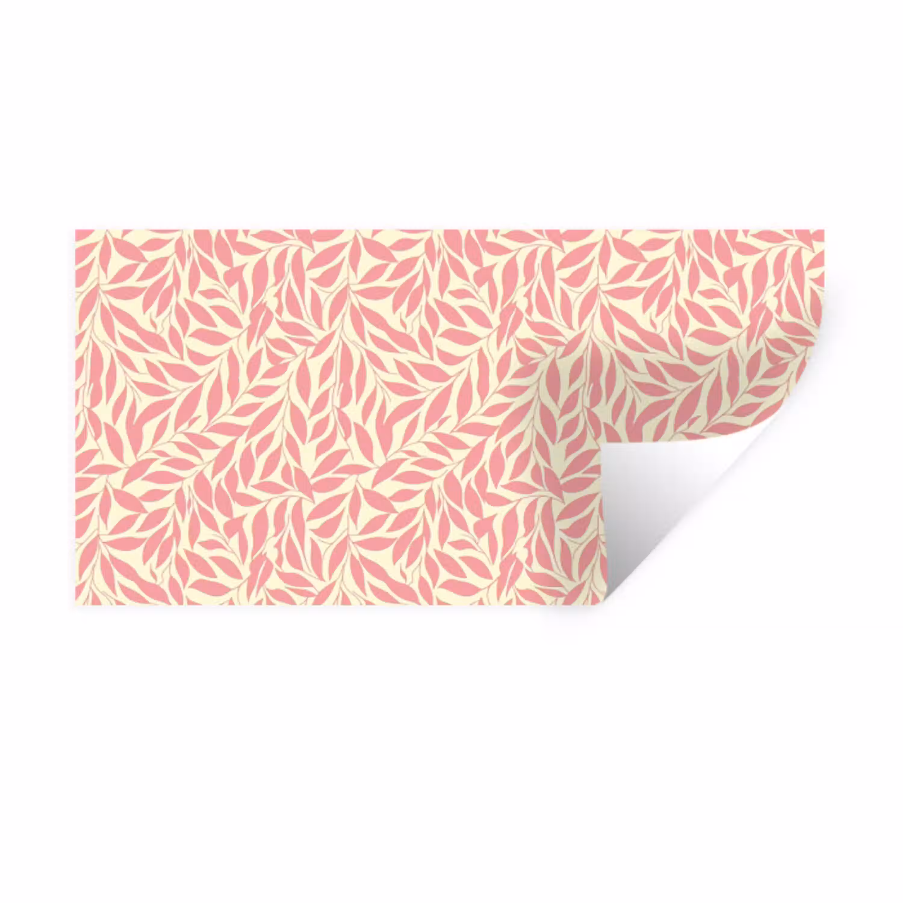 Roze - Bladeren - Dynamisch - Patroon Muursticker klein 287 -3d