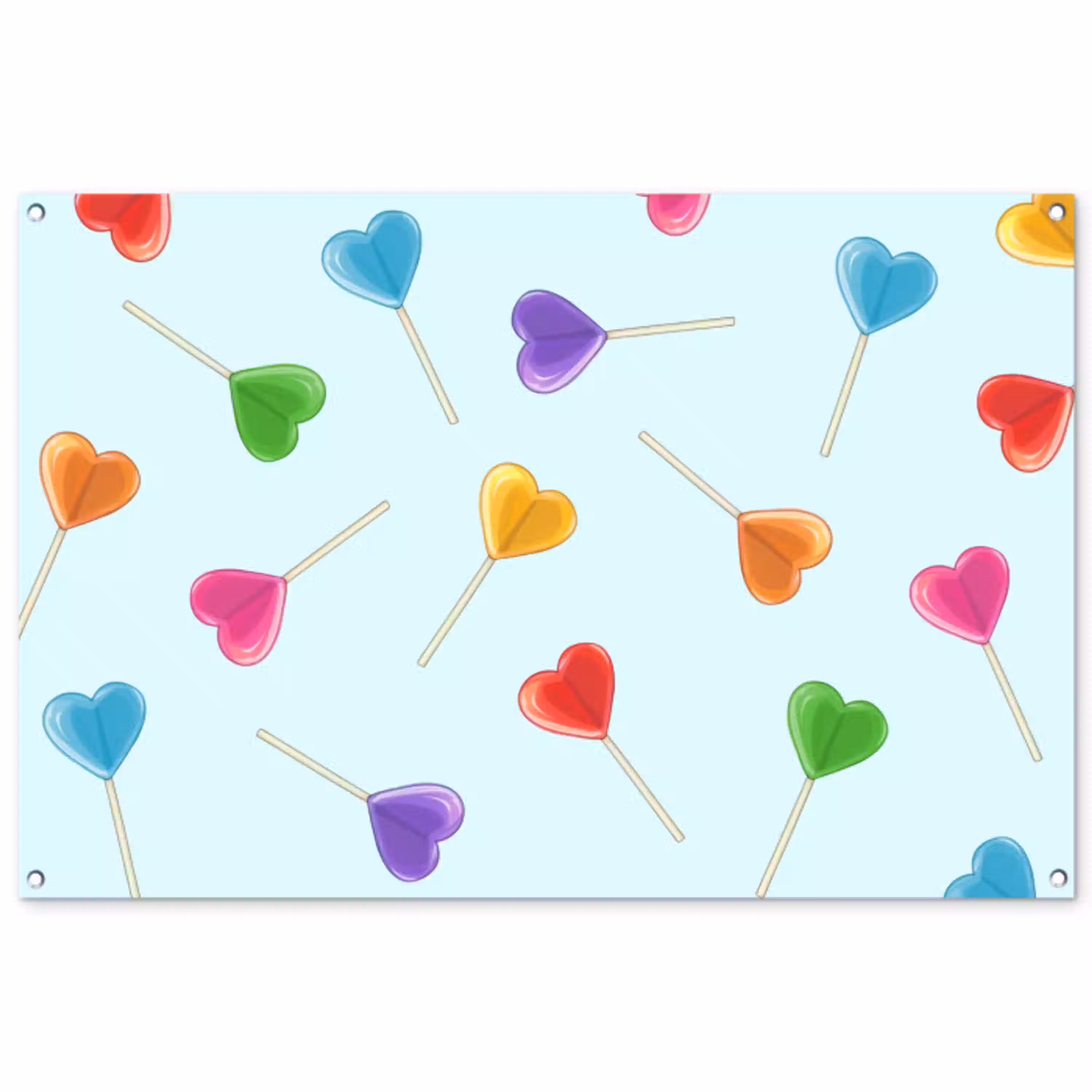 Lolly - Regenboog - Snoep tuinposter los doek groot -3d