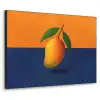 Mango - Vlakken - Bladeren - Oranje Textielframe zwart klein -3d