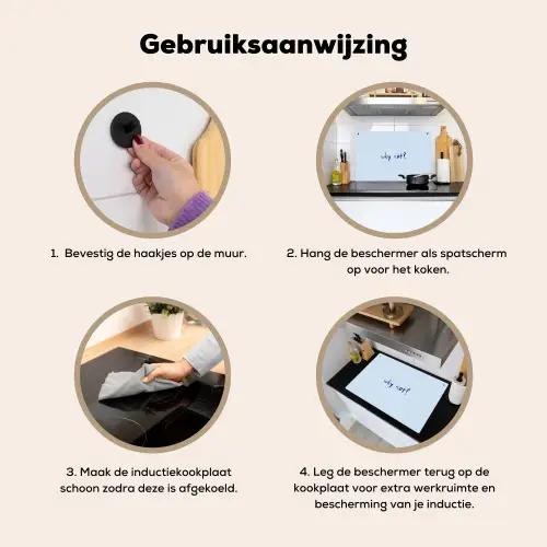 Why not - Blauw - Donker blauw - Quote Inductie beschemer met haakjes klein -ky-gebruik-nl