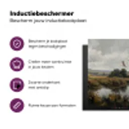 Eenden - Rivier - Landschap - Vlucht - Nostalgisch Inductie beschermer vinyl 3mm klein -zzzzzzz-cc-usp