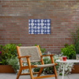 Borden - Floraal - Blauw Tuinposter op houten frame 2 cm dik klein 845 -sfeer3