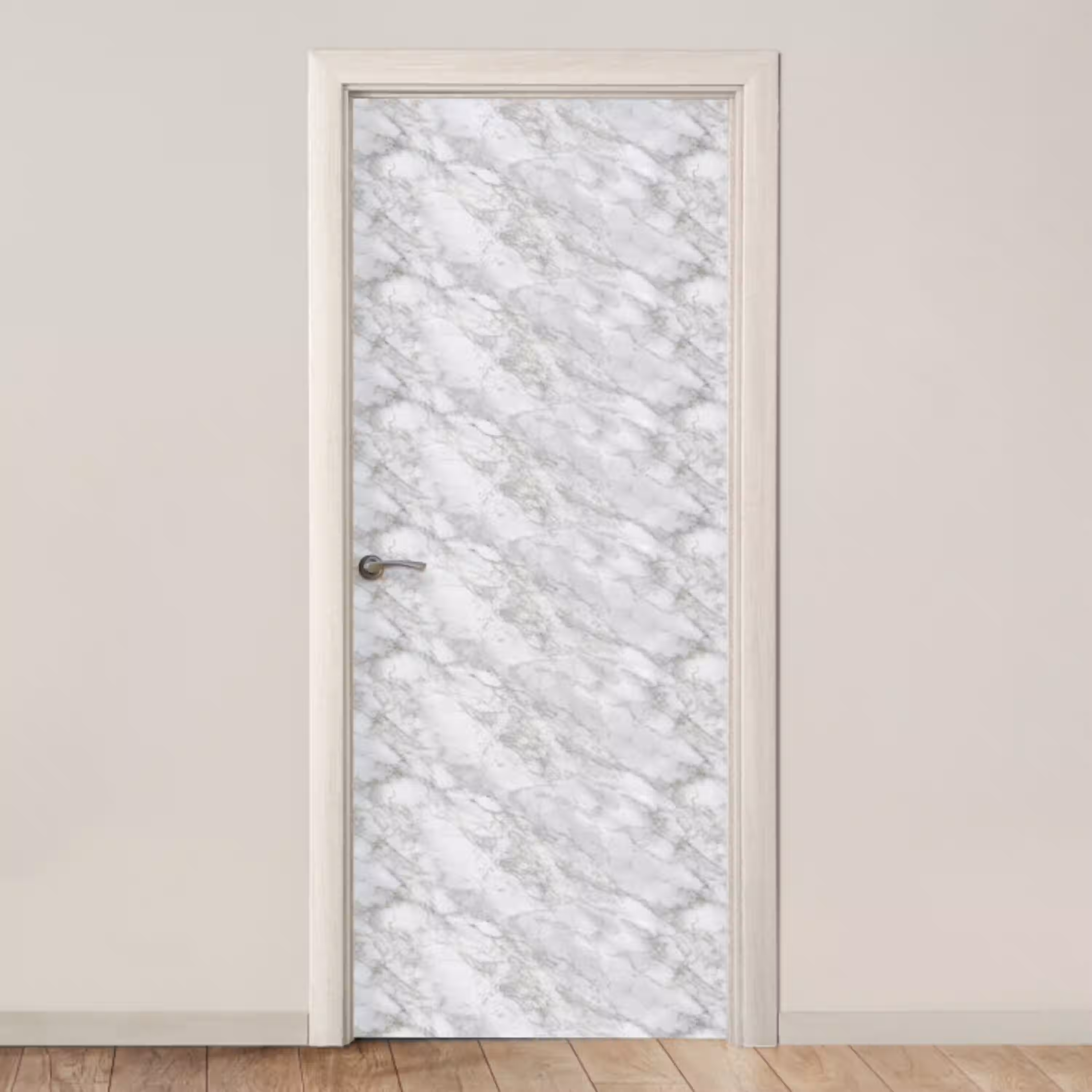 Grijs - Wit - Marmer deurposter klein 289 -3d_beige