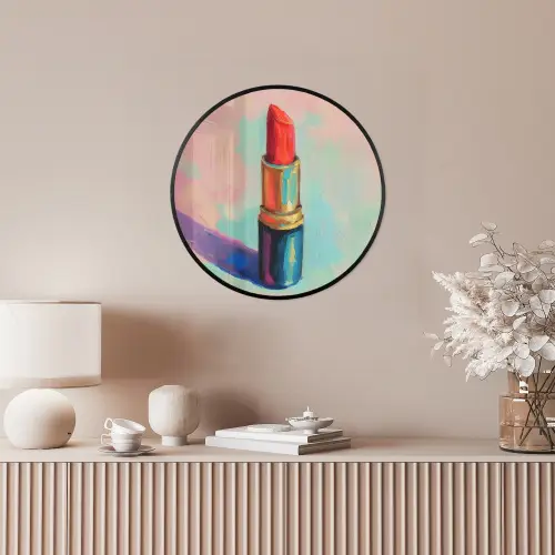 Lippenstift - Rood - Penseelstreken Fotolijst rond zonder passe partout klein -sfeer3