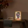 Vrouw - Zonnebril - Vlinder - Bloemen Light Box met kabel (Tafellamp) klein -sfeer4
