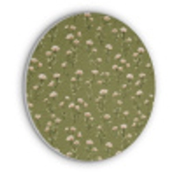 Landelijk - Bloemen -  Groen Akoestische PET Vilt - Rond klein 838 -3d