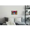 Bloemen - Deur - Roze Muursticker klein -slaapkamer