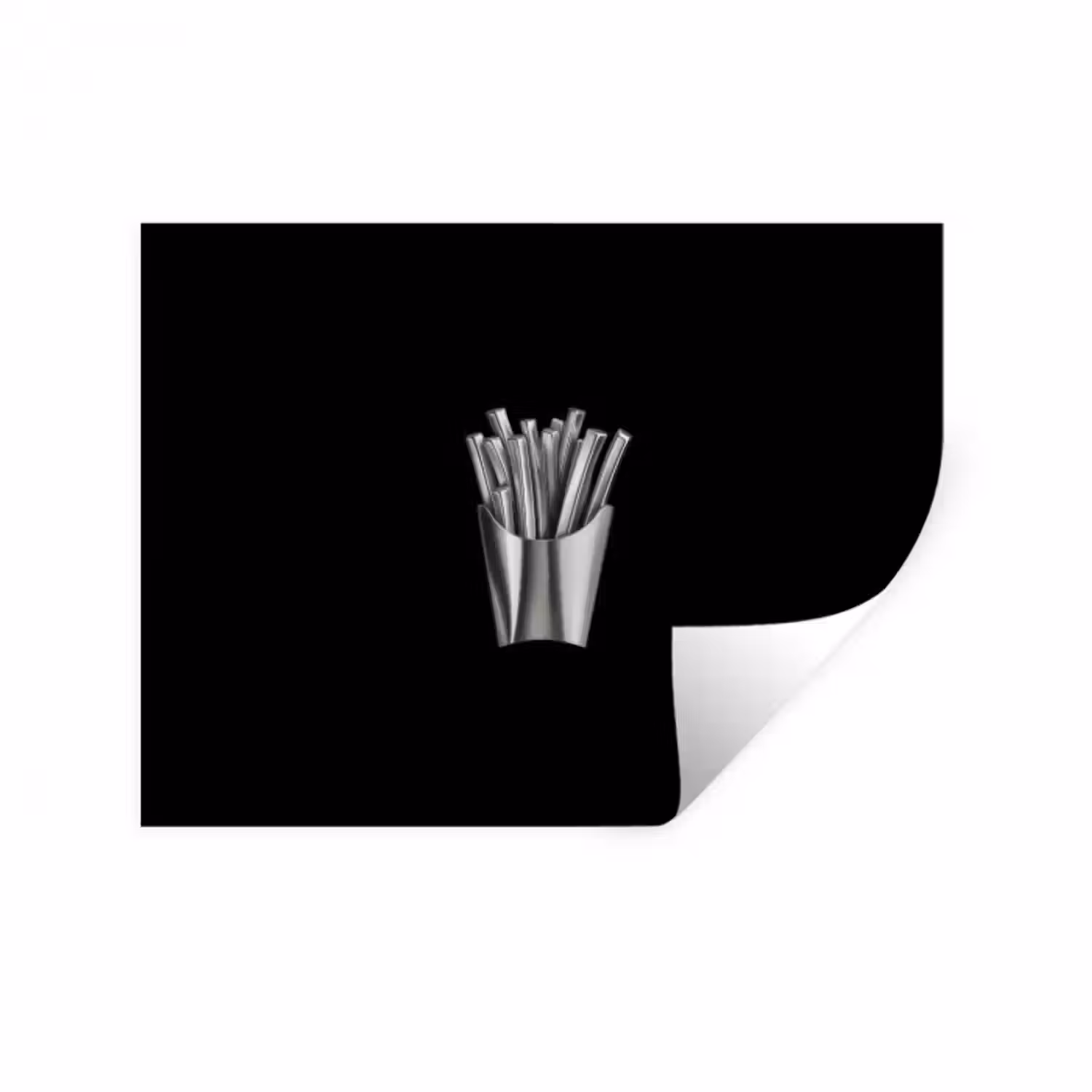 Wandtattoo – Pommes frites - Futuristisch - Silber