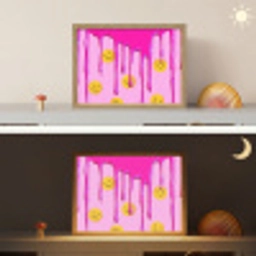 Smiley - Roze - Glazuur Light Box met batterij (Wandlamp kind) middel -sfeer3_kind