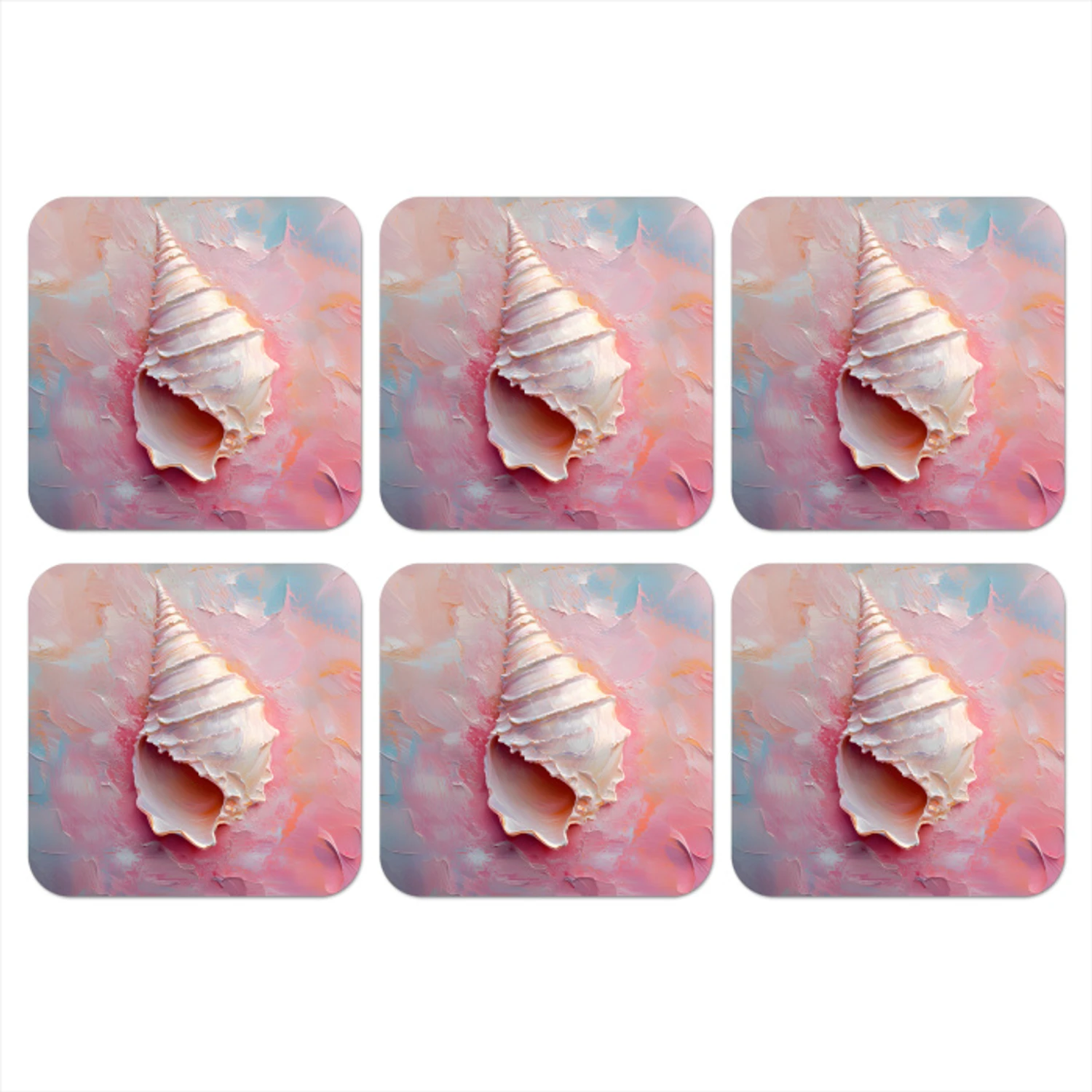Onderzetters - Schelp - Pastel - Pink | Topdoek.nl
