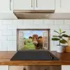 Doorkijk - Koe - Weiland - Landschap - Dieren keuken achterwand spatscherm klein -sfeer2