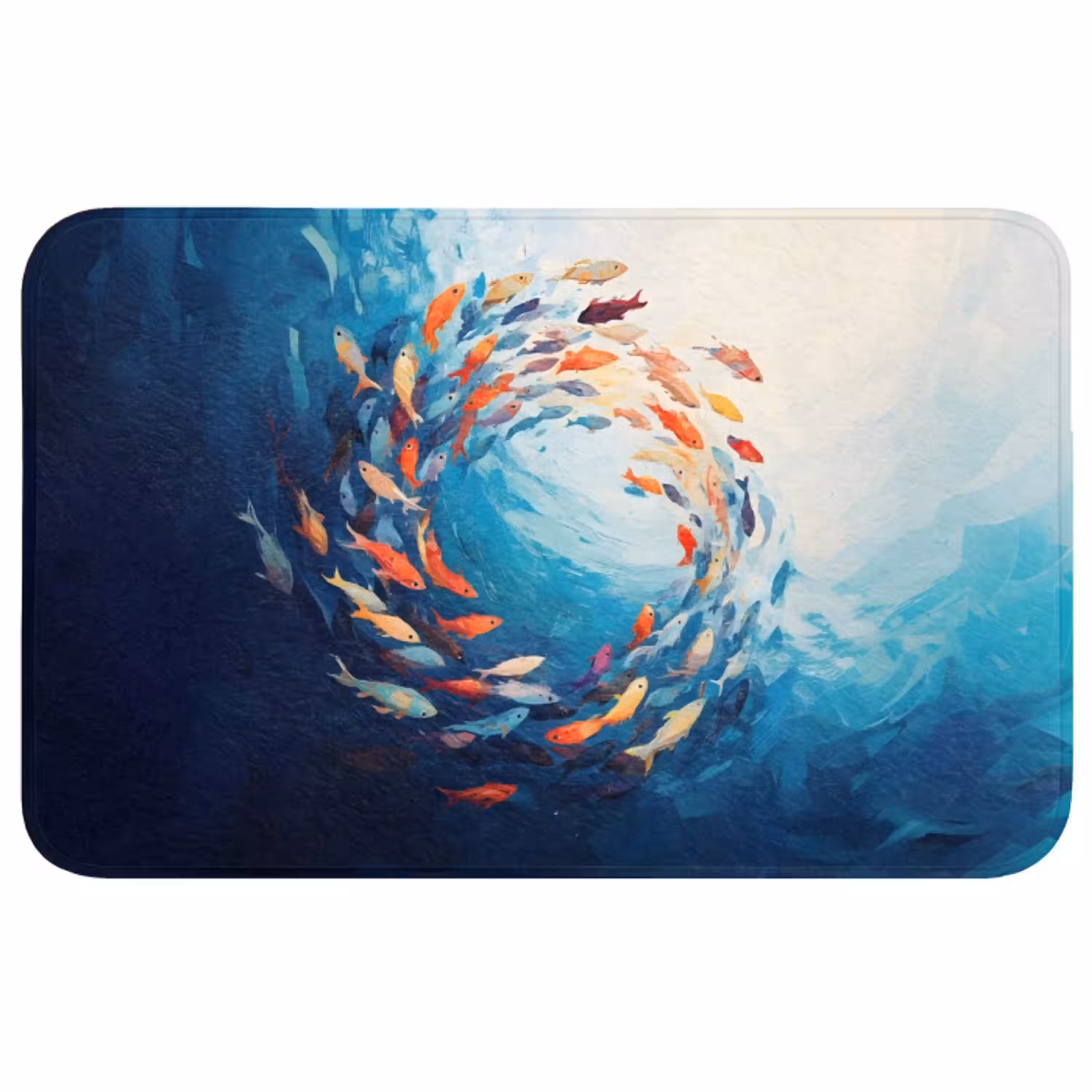 Zee - Vissen - Kleurrijk - Dynamisch Badmat middel -3d