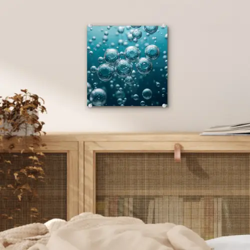 Luchtbellen - Dynamisch - Blauw plexiglas 5mm klein -sfeer4