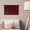 Zwart - Rood - Contrast - Liefde Wandkleed katoen klein 269 -sfeer4