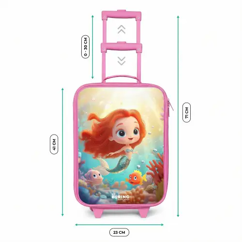 Zeemeermin - Vissen - Koraal Kinderkoffer - Roze klein -productfoto_formaten