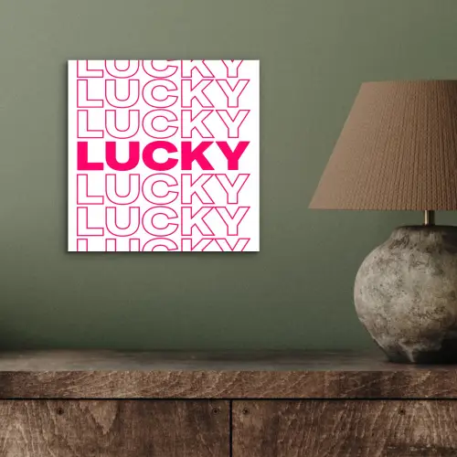 Lucky - Roze - Patroon aluminium wit klein -sfeer2
