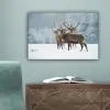Hert - Dieren - Sneeuw - Winter - Landschap - Natuur canvas 2cm klein -sfeer4