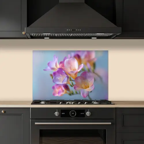 Bloemen - Paars - Overloop - Meeldraden keuken achterwand spatscherm klein -sfeer1