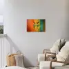 Dansen - Vrouwen - Verfstructuur Tuinposter op houten frame 2 cm dik klein -sfeer1