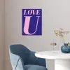 Love - Blauw - Valentijn poster papier klein -sfeer3