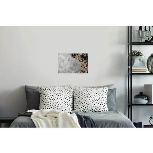 Winter - Kerst - Beton - Dennenappels Muursticker klein -slaapkamer