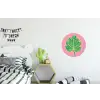 Blad - Groen - Illustratie - Minimalistisch Wandcirkel aluminium klein -kinderkamer
