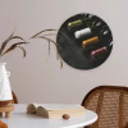 Wijn - Flessen - Variatie - Smaken Akoestische PET Vilt - Rond klein -sfeer3