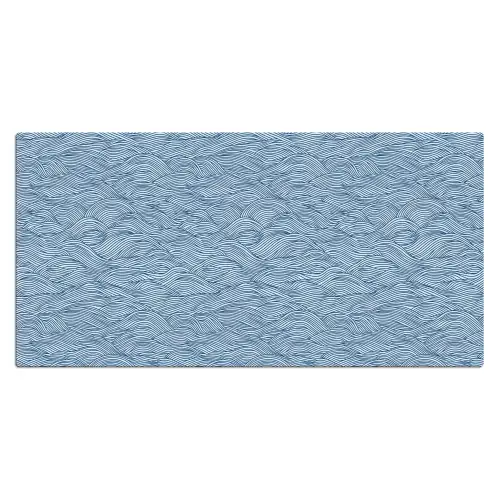 Golven - Ritmisch - Blauw Muismat XXL klein 681 -3d_leeg