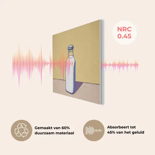Glazen - Fles - Illustratie - Melk PET vilt klein -USP_NL
