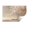 Bloesems - Wit - Boot - Minimalistisch Muursticker klein -3d