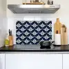Modern - Ontwerp - Blauw Inductie beschemer met haakjes klein 777 -sfeer2