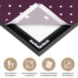 Stippen - Modern - Paars Textielframe zwart klein 947 -USP_feed_closeupNL