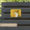 Cheetah - Illustratie - Geel tuinposter los doek klein -sfeer3