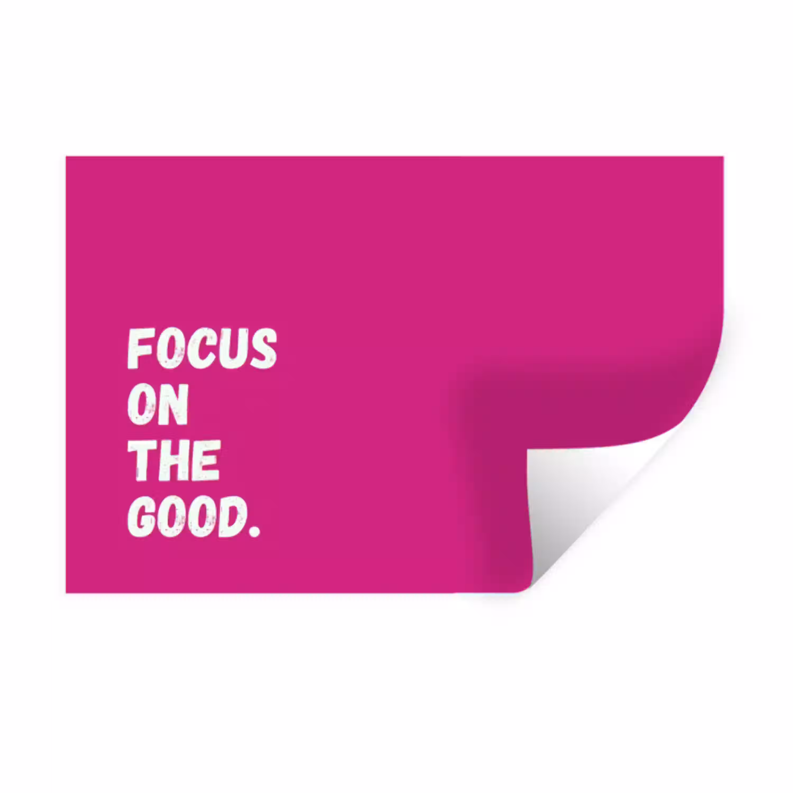 Focus on the good - Roze - Simple Muursticker klein -3d