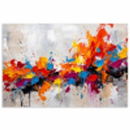 Abstract - Schilderij - Kleurrijk - Dynamisch poster papier klein -3d