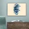 Vissen - Minimalistisch - Blauw canvas 2cm klein -sfeer4