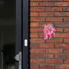 Roze tulpen - Klassiek Naambord Huisje klein -sfeer2