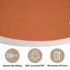 Oranje - Wijntje - Quote Akoestische PET Vilt - Rond klein -closeup_NL
