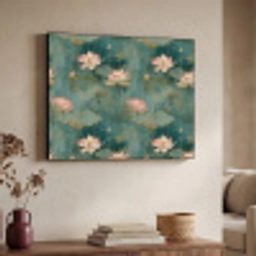Botanisch - Bloemen - Roze Textielframe zwart klein 947 -sfeer3