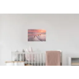Meeuwen - Strand - Zee - Roze Muursticker klein -kinderkamer