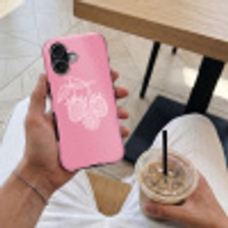 Frambozen - Steel - Getekend - Roze Toughcase MagSafe Apple iPhone 17 klein -Sfeer1M
