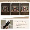Chimpansee - Aap - dieren - Graffiti - Bril - Koptelefoon - Kleuren Light Box met batterij (Wandlamp) middel -USP_dimbaarNL