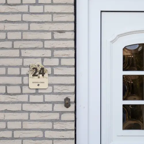 Bloesem - Klassiek Naambord Huisje klein -sfeer1