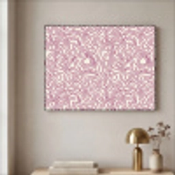 Kronkelende lijn - Magenta - Crème Textielframe zwart klein 947 -sfeer2