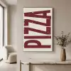 Pizza - Vintage - Decoratie - Japandi Textielframe - compleet frame klein -sfeer2