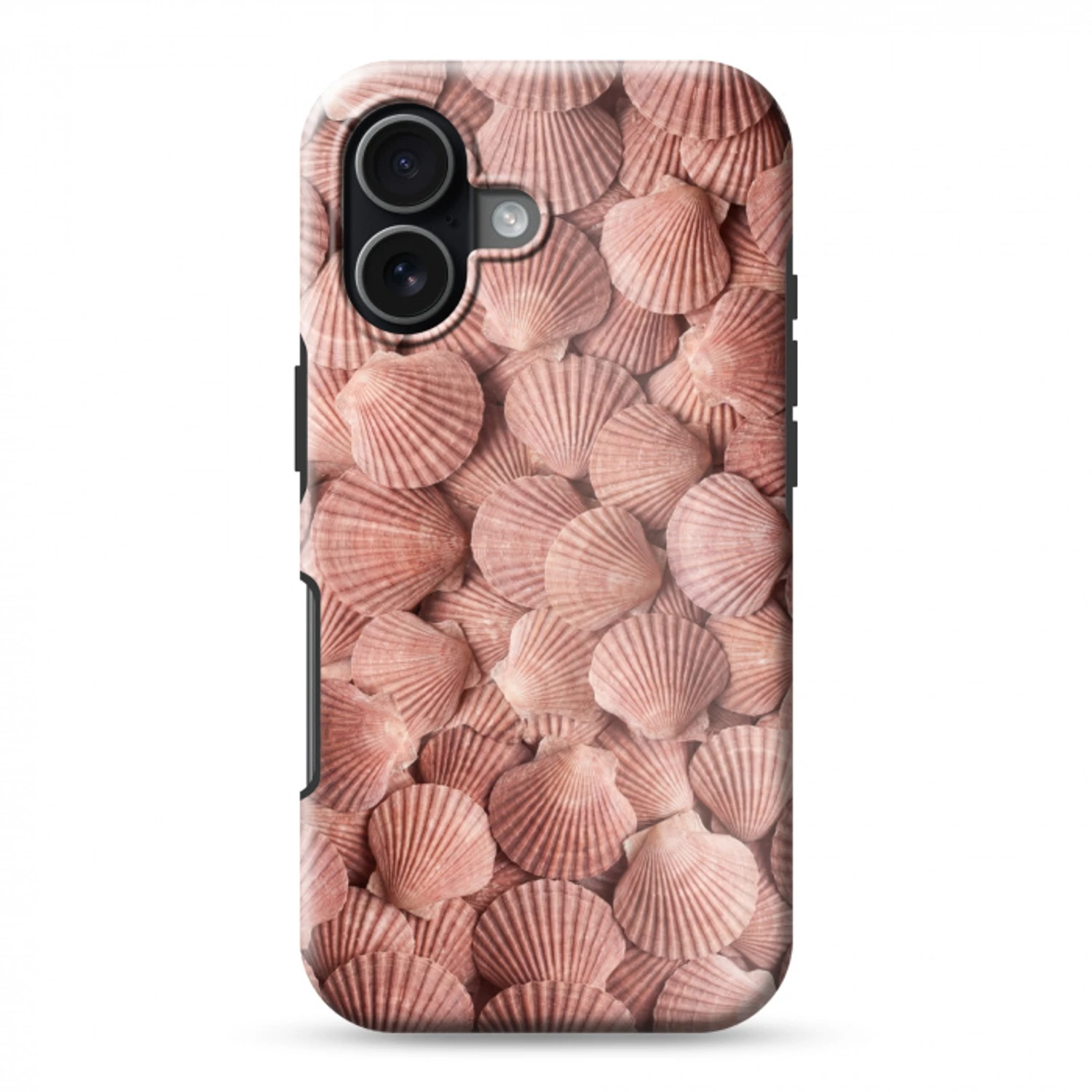 Schelpen - Patroon - Roze Toughcase MagSafe Apple iPhone 17 klein -3d