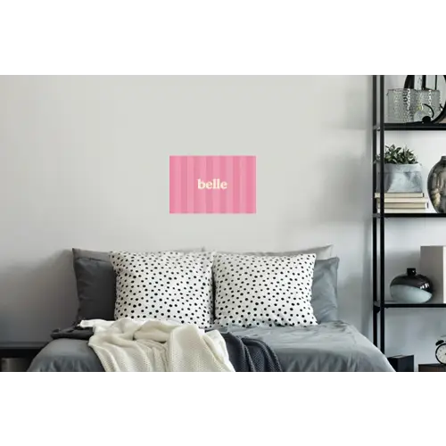 Roze - Gestreept - Belle Muursticker klein -slaapkamer