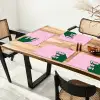Groen - Teskt - This is art - Roze Placemat vinyl groot -zzsfeer4_Kitchenyeah-website