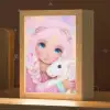 Meisje - Eenhoorn - Roze Light Box met kabel klein -zzz_3d_website