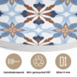 Ornament - Tegel - Kleurrijk Akoestische PET Vilt - Rond klein 838 -closeup_NL